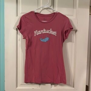 Pink Nantucket T-Shirt with Whale Graphic